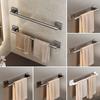 Aluminum Alloy Towel Holder No Drilling Bathroom Shelves Durable Bathroom Organizer  Household