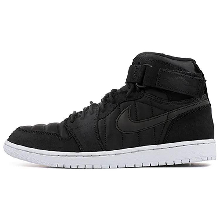 Air Jordan 1 High Strap 'Padded Pack' (Unisex) black / pure platinum-anthracite Vintage Basketball Shoes 342132 004