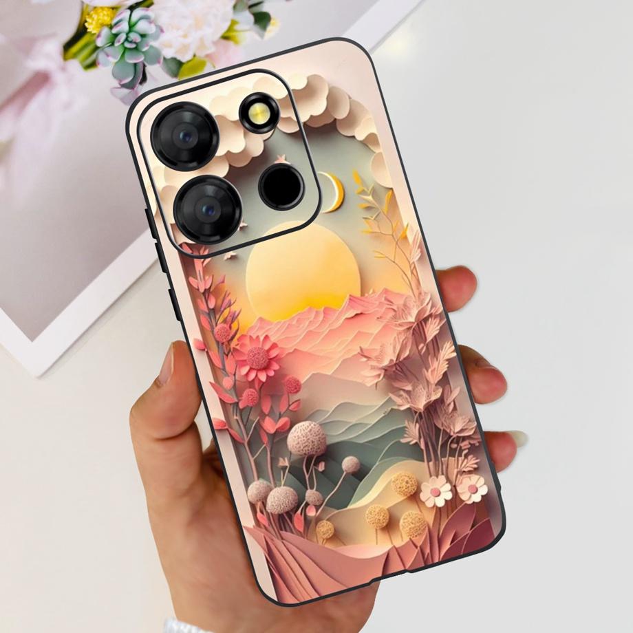 Для телефона Itel A60 A70 A27 A48 Чехол Задняя крышка Матовый Тонкий Мягкий ТПУ Силиконовый Бампер Детская Мода Мультяшный Узор Fundas ITELA60s