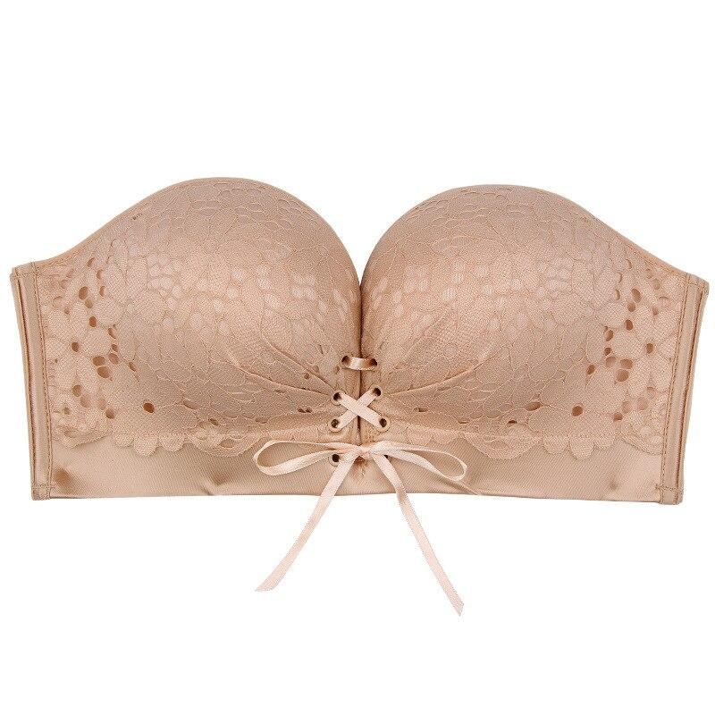 Бюстгальтеры с половиной чашки для женщин, невидимый бюстгальтер пуш-ап без бретелек, свадебный бюстгальтер с открытой спиной, женские бюстгальтеры с мягкой прокладкой без косточек