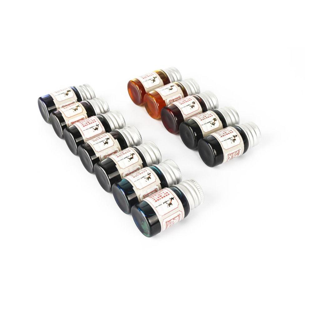 7ML Color Refilling Inks Writing Fountain Pen Ink Colorful Carbon-free Ink Feather Pen