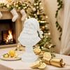 Santa Bust Figurine Craft Decoration Lightweight Christmas Statue White Ornament Compact Size Versatile Bookshelf, or