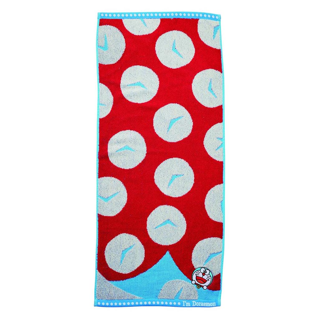 Marushin Face Character Antibacterial and Odor 2805022800 "I'm Doraemon" Towel, "Hyokkori Time" Cloth, Design, 100% Cotton, Resistant,