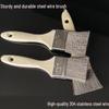 Щетка из нержавеющей стали 304 с деревянной ручкой для чистки гриля, токарного станка и механической очистки