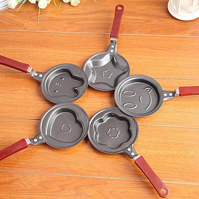 Мультяшная мини-сковорода с плоским дном, креативная сковорода с антипригарным покрытием, бытовая сковорода для завтрака, сковорода в форме животного, сковорода в форме сердца YLE475