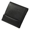 Thin Wallet for Left Handed Leather Thin Wallet Made In Japan Black [Abrasus]