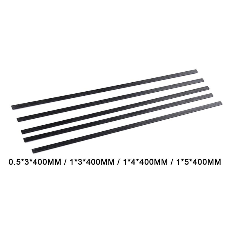 5x Carbon Fiber Strips High Strength Wear Resistance Carbon Fiber Rods for Model Aircraft RC Planes Radio Controlled Vehicles
