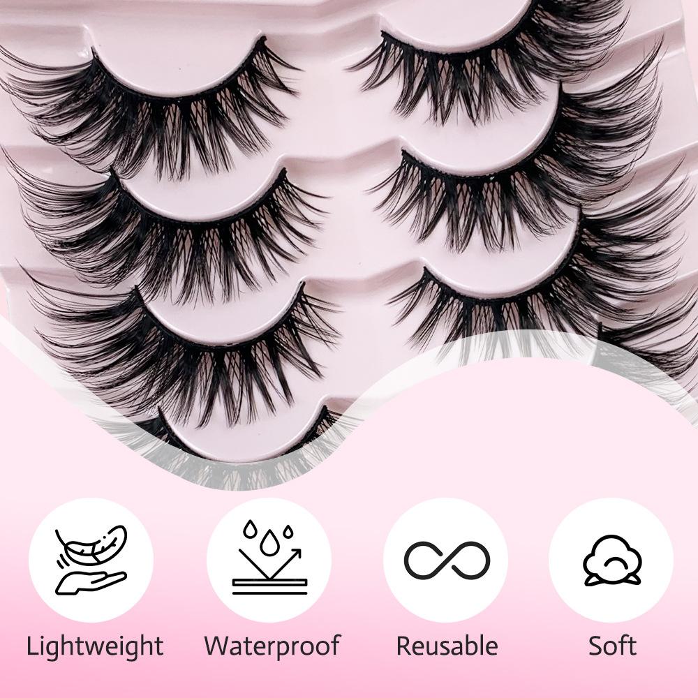7 Pairs Lashes False Eyelashes Makeup Tools Natural Thick Volume Eyelashes Beauty Fluffy Eyelashes Fox
