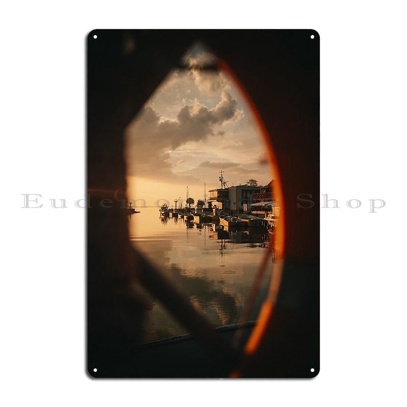 La Ciotat Shipyard Industrial View Roberta Split Harbour Twylight Metal Plaque Mural Wall Decor Kitchen Designs Tin Sign Poster