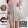 Tweed Plaid High Waist Pleated Skirt  Autumn and Winter Skinny A-line Skirt Large Size Autumn and Winter Models
