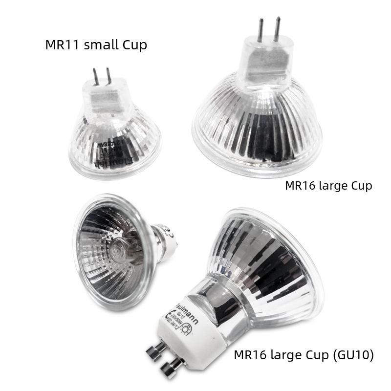Галогенная лампа Quartz GU10 MR11/MR16, 35 Вт/50 Вт, теплый белый свет, вольфрамовый прожектор, низкое напряжение