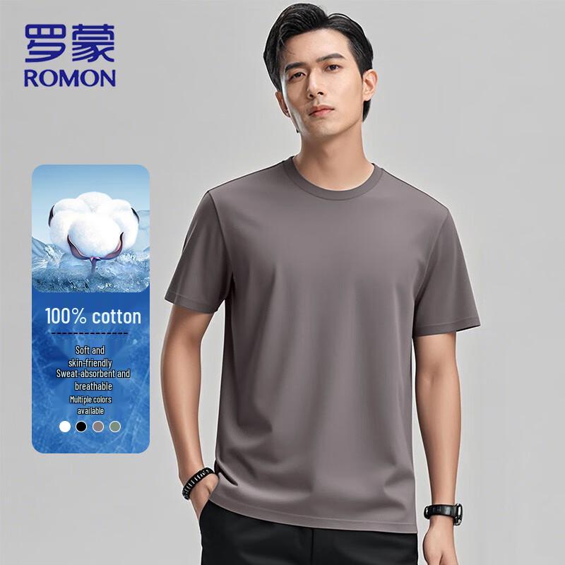 ROMON Men's Pure Cotton Short Sleeve T-Shirt