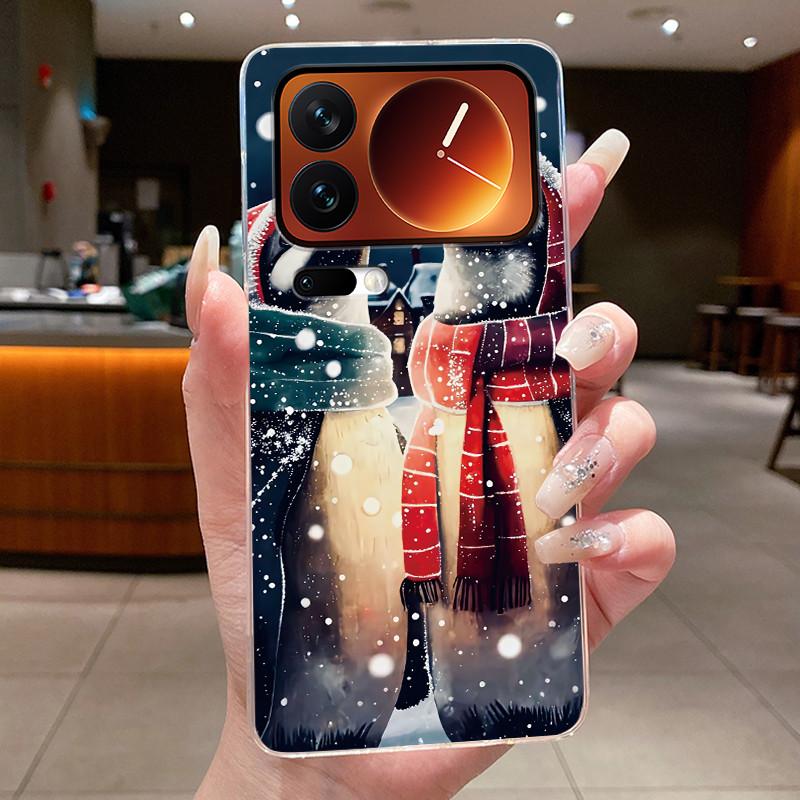 Модный Чехол для Телефона с Узором Совы для Xiaomi 17 Pro Xiaomi 17 Pro Max Прозрачный Мягкий TPU Чехол Ударопрочный Парный Чехол