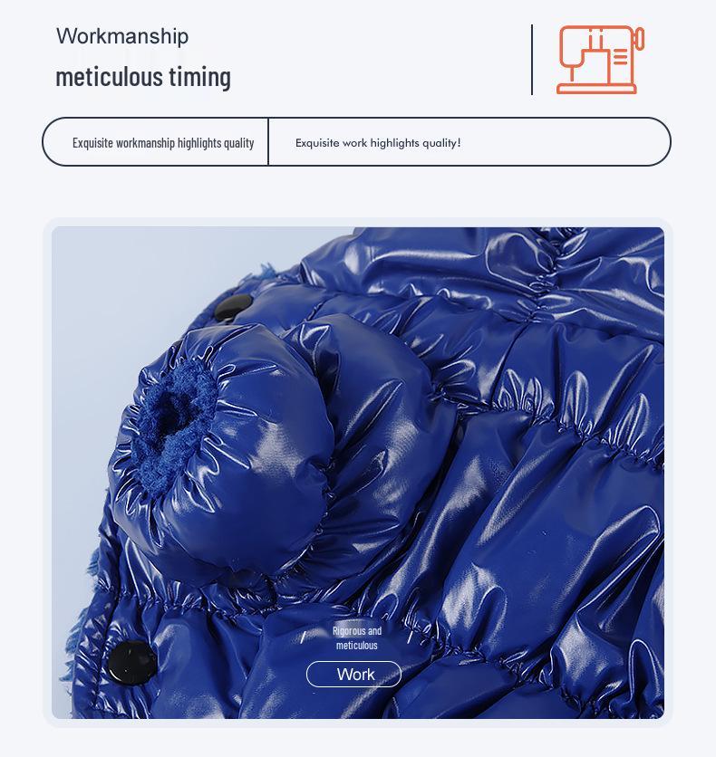 Теплая хлопковая одежда для собак и кошек на осень/зиму - Дизайн на четыре лапы с пряжкой для маленьких пород, таких как тедди, бишон и померанский шпиц