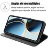 Protective Case - BOOLING - for Samsung Galaxy A36 5G - Black Leather Effect - 2 Tempered Glass - Shockproof