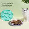 Round Silicone Pet Slow Feeding Mat Dog Licking Mat Anti-Suffocation Cat Slow Feeding Mat Slow Feeding Dog Bowl Pet Supplies