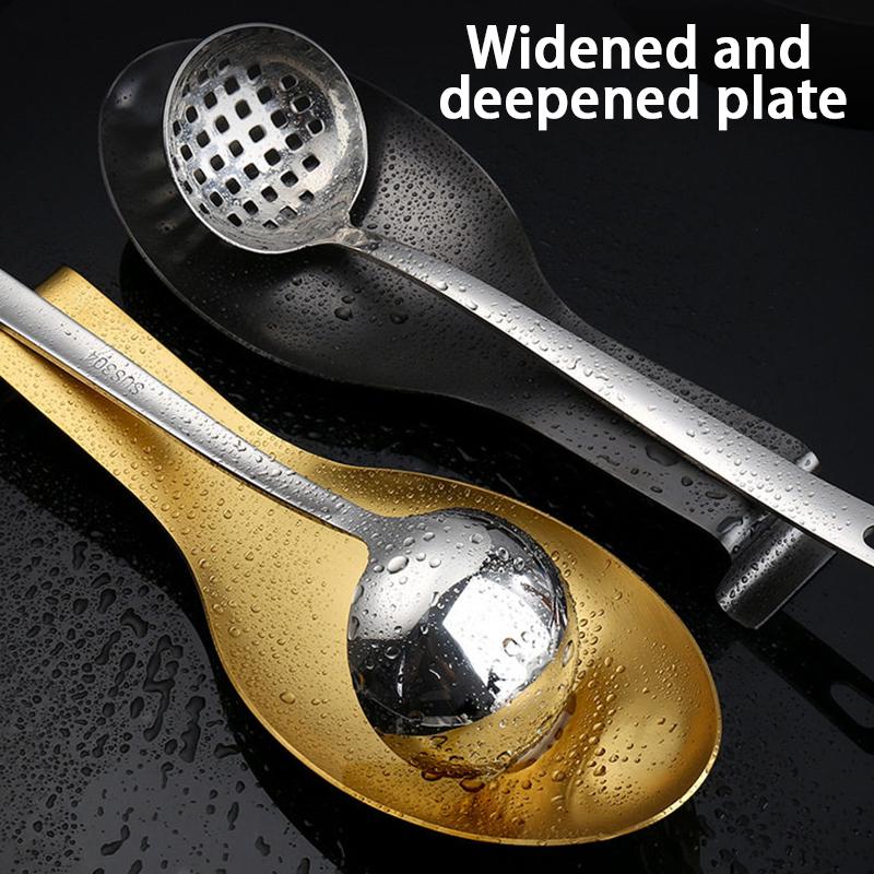 Large Stainless Steel Spoon Holder Heat Resistant Stable Base for Cooking Coffee Table Kitchen