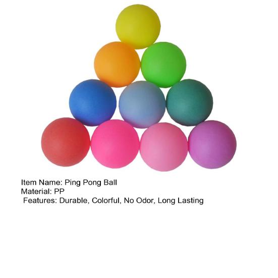 50 шт. цветные мячи для пинг-понга с матовой поверхностью, эластичные ударопрочные круглые мячи для настольного тенниса, тренировочный инструмент