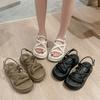 Модные сандалии на толстой подошве для женщин Летние сандалии-клинья для женщин с ремешками на щиколотке Сандалии на толстой подошве для женщин