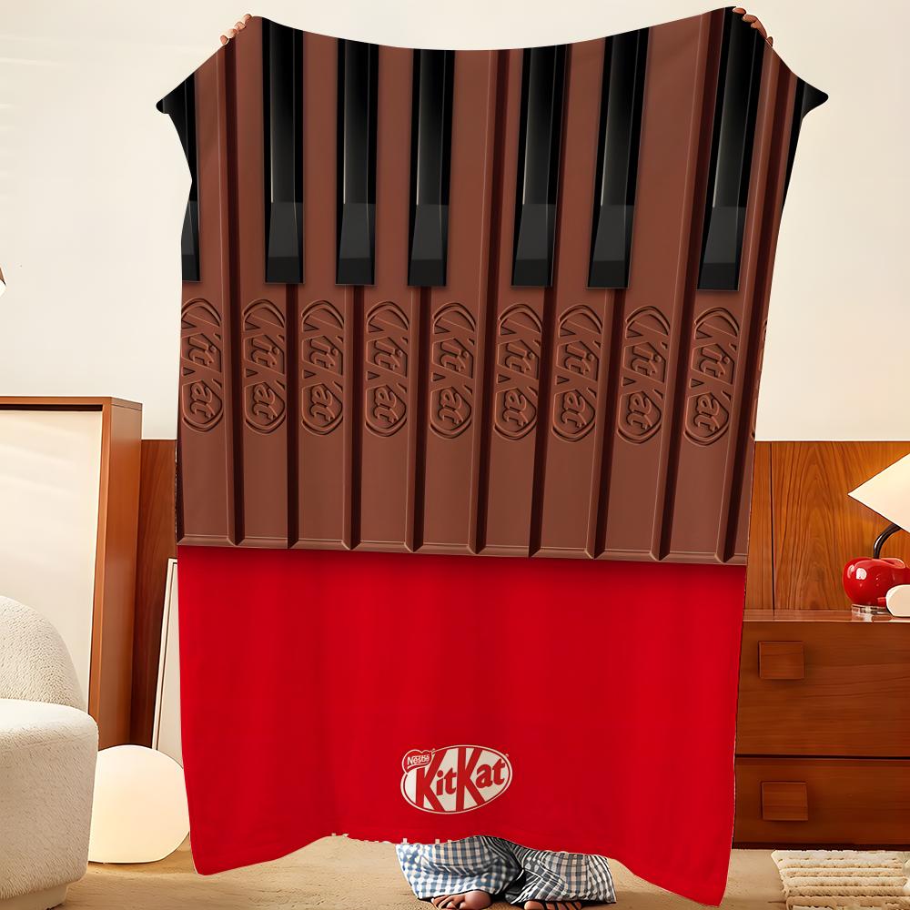 Еда K-KitKat Плед из фланели, легкий, уютный, прочный, моющийся, милый, классный