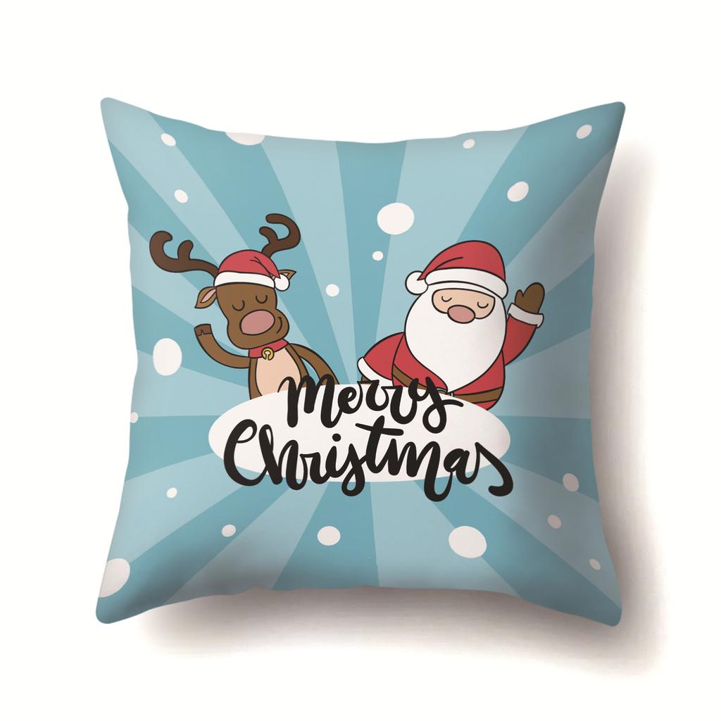 Christmas Santa Claus, Trees, Etc. Polyester Pillow, Sofa Cushion, Bedside Decoration