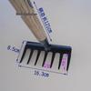 Садовая грабля Jiusajiao, полностью стальная, с 7 зубьями, 1,21 м - Идеально подходит для выравнивания почвы и ухода за газоном.