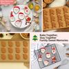 Santa Claus Cookie Cutters Stainless Steel Baking Mold for DIY Christmas Cookies Cakes Non-Stick Holiday Baking Tool