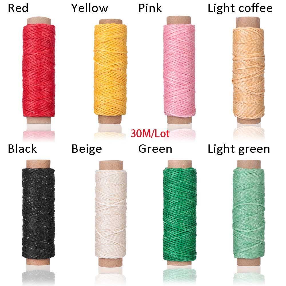 30m/roll Tool Handicraft Flat Hand Stitching Waxed Thread Sewing Line Leather Cord