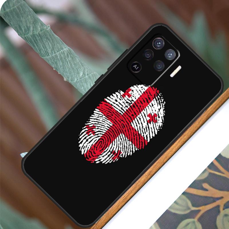 Georgia Flag For OPPO A52 A72 A92 A98 A78 A58 A5 A9 A15 A17 A77 A53S A57S A94 A74 A54 A16 A76 A96 Case