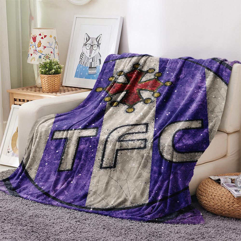 Toulouse Football Club  Print Flannel Blanket, High quality Comfortable for All Seasons, Home Decor, Warmth and Comfort