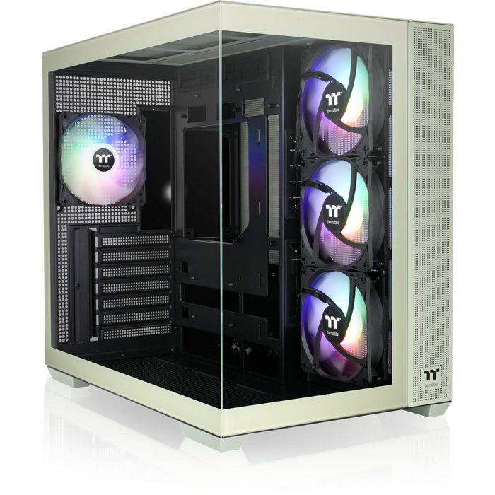 THERMALTAKE - CA-1Z2-00MEWN-00 - View 380 TG ARGB Matcha Green - Boitier PC sans alimentation - Moyen tour - Format ATX - Vert