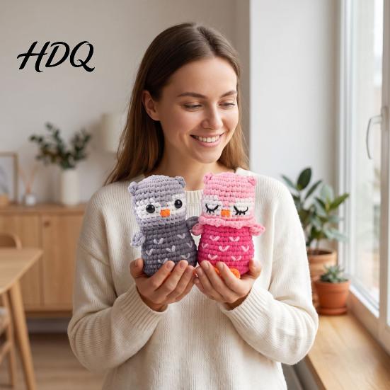 Плюшевый Набор Животных DIY Набор для Вязания Крючком Набор для Вязания Собака Черепаха Сова Саламандра Кукла с Проектами для Начинающих Пряжа и Инструменты Рукоделие для Начинающих