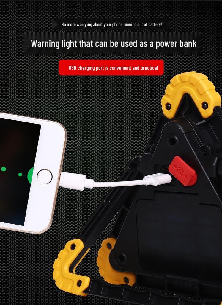 Rechargeable LED Tripod Warning Light: Multi-functional Emergency Alert and Survival Lamp