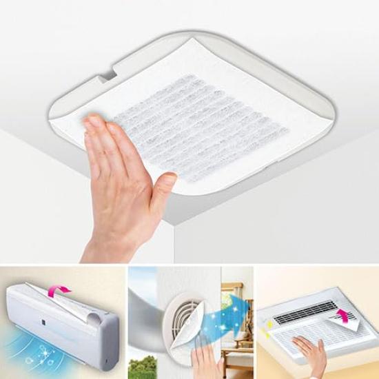 Toyo Aluminum Ventilation Fan Dust Free 45cm x Cuts to 48 15cm Filtan Filter, Easy-to-Apply Filter, Size, Approx. 2.4m, Sheets, S5457,