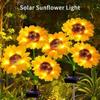 1/3 Head Solar Sunflower Lights LED Light  Outdoor Waterproof Garden Lawn Party Christmas Decoration Solar Powered Lamp