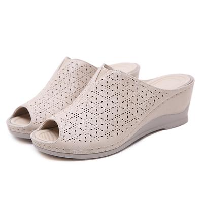 Летняя обувь женские римские сандалии повседневные женские босоножки на танкетке мягкие туфли модный бренд женские туфли на танкетке 5 см большой размер A2116