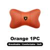 1pcs Car Leather Headrest Seat Lumbar Pillow Auto Accessories For Lamborghini LP570 LP610 Urus LP700 LP770 Gallardo Aventador byu2