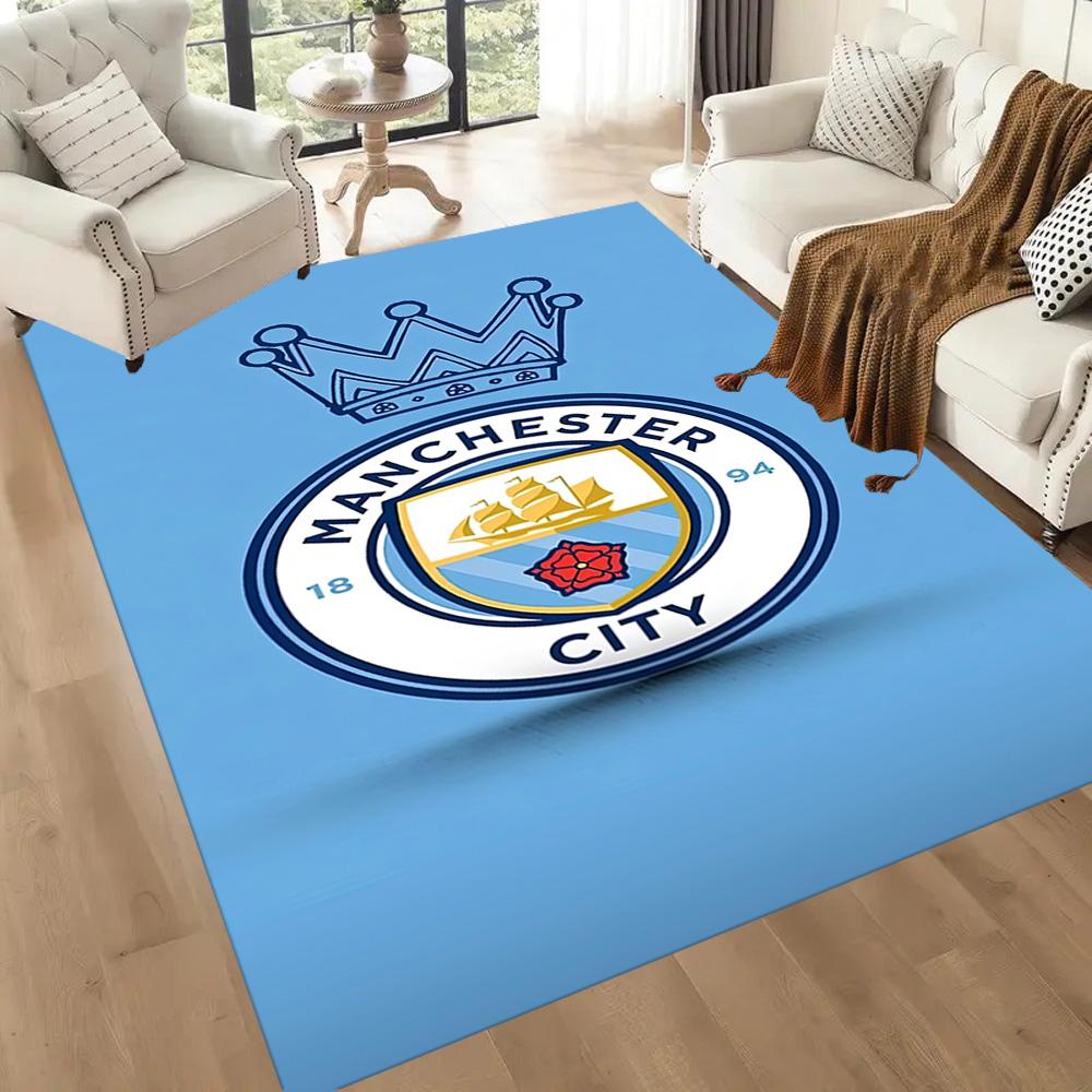 Квадратные ковры Love Manchester City Fc — отличный выбор для гостиных, спален, домашнего декора и в качестве подарков.