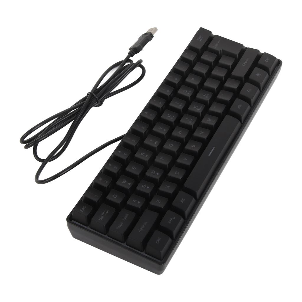 Механическая клавиатура 61 клавиша RGB подсветка ультратонкая портативная проводная клавиатура для дома офиса