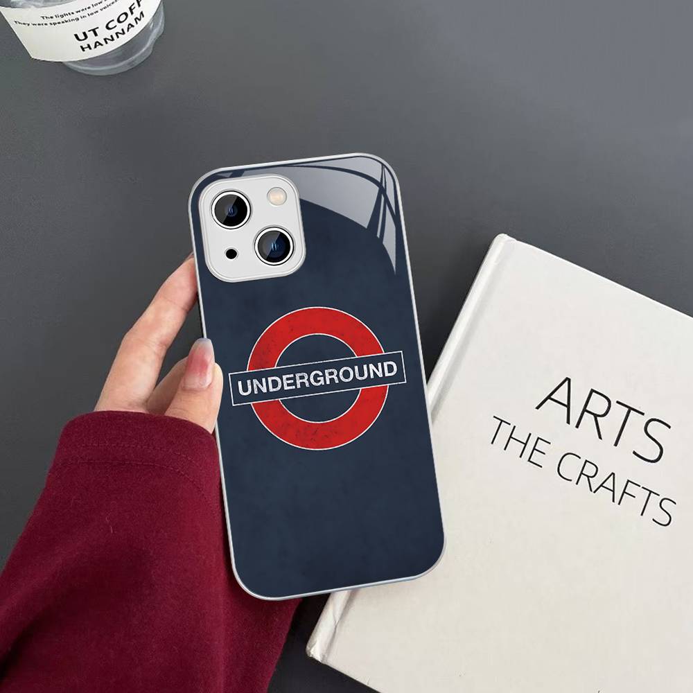 L-London U-Underground For IPhone 14 13 12 Mini 11 Pro XS Max X XR 14 Plus Tempered Glass Cover