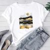 (Asian Size) Women Print Tee Beach Trend Sweet 90s Cute Top Fashion T Shirt Woman Female Clothing Short Sleeve Graphic T-shirts