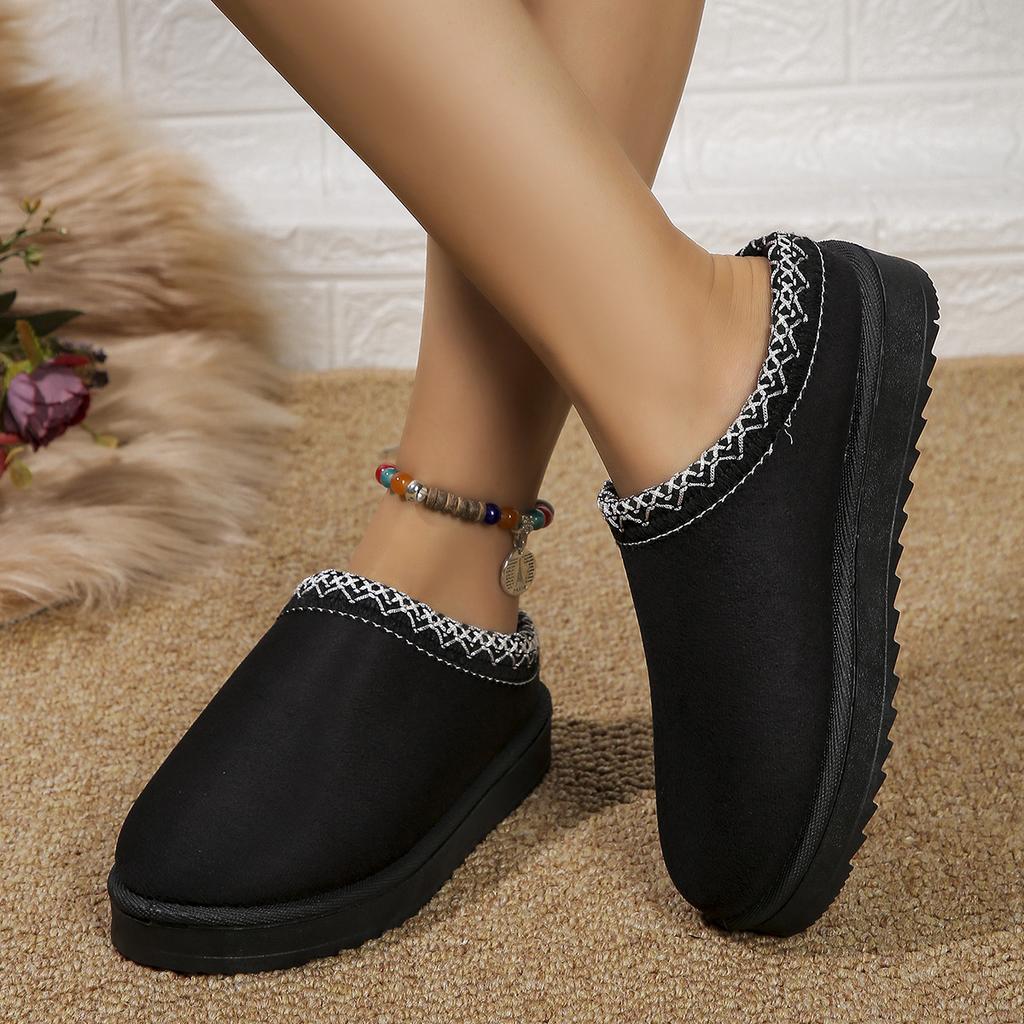 Fur Slippers Women Winter Plush Sandals Luxury Slip On Platform Slides Female Thick Sole Designer Cotton Home Shoes