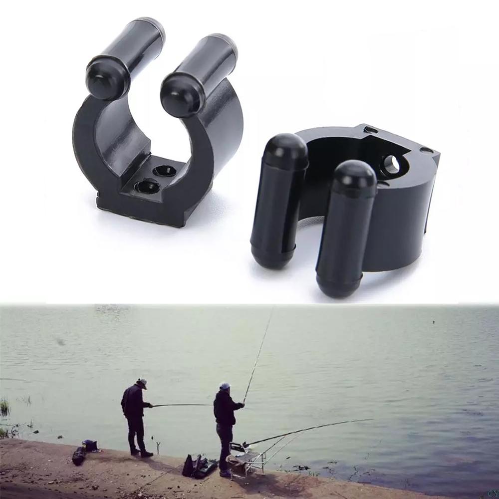 Fishing Pole Black Rod Organizer Billiards Cue Clip Fishing Rod Holder Fishing Rod Storage Clips
