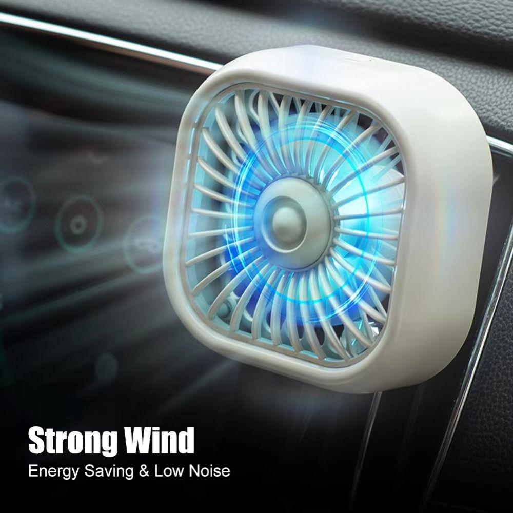 Adjustable Car Air Outlet Fan Colorful Lighting Mini Air Conditioner  Auto Cooling