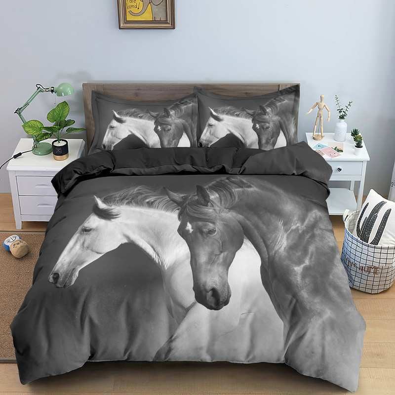 Комплект домашнего текстиля из трех предметов: простыня, комплект с 3D цифровой печатью, пододеяльник, простыня