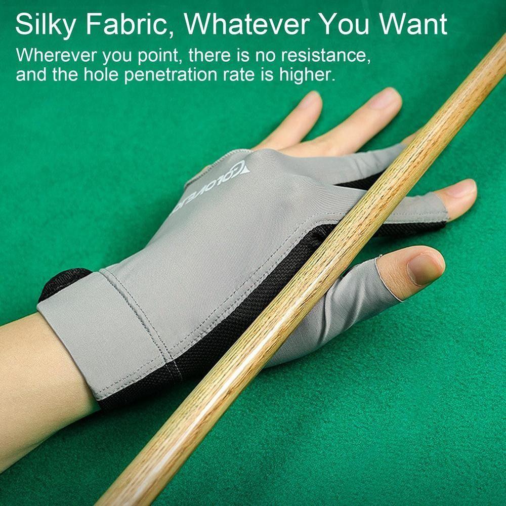 Breathable Training Glove Elasticity Left Hand Billiard Glove Snooker Glove Three Fingers