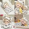 For 10cm/20cm Cotton Doll Baby Cothes Panda Sleeping Bag Doll Pajama Set Cute Toy Doll Dress Up Labubu Accessories