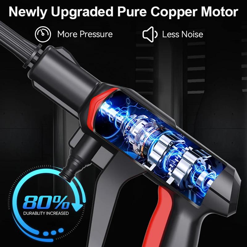 Портативный беспроводной пистолет высокого давления для мойки автомобилей, 100 бар, генератор пены, водяной пистолет для дома, сада, аксессуары для чистки автомобиля