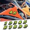 1 шт. 0123456789 Цифры Крутые Наклейки на Бензобак Мотоцикла для MotoGP Ducati Honda Yamaha Suzuki Kawasaki Aprilia Наклейки на Шлем