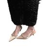 New Women's Summer Classic Champagne Black Banquet Wedding Shoes Sexy Rhinestone Satin Pointed Toe High Heel Sandals for Women